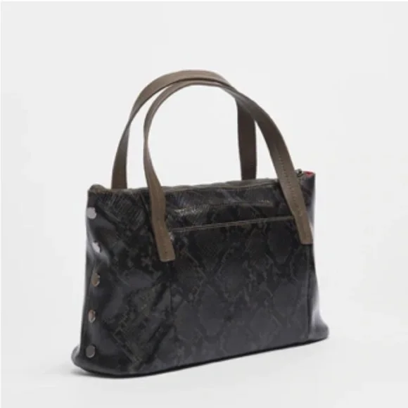 Hammitt Addie Medium Snake-Print Olivine Leather Tote Crossbody Bag - Picture 6 of 13